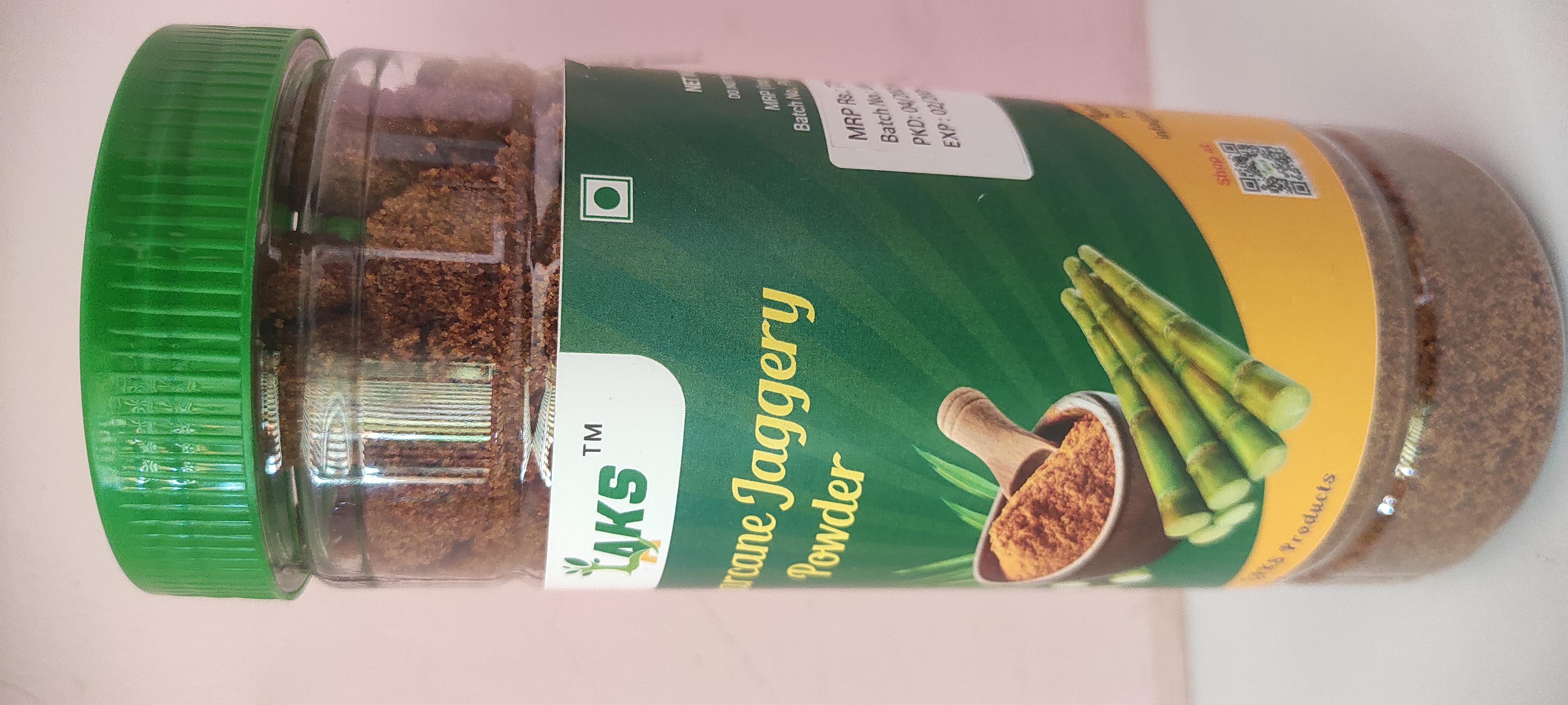 LAKS Sugarcane Jaggery Powder Premium, Natural Traditional Sugar Alternative, 500g Jar